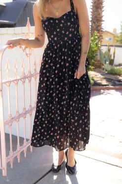 Tiered Floral Midi Dress