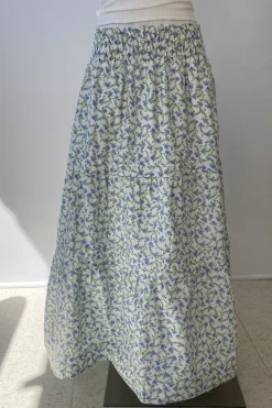 Tiered Floral Midi Skirt