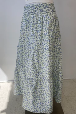Tiered Floral Midi Skirt