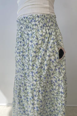 Tiered Floral Midi Skirt