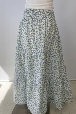 Tiered Floral Midi Skirt
