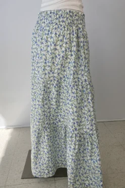 Tiered Floral Midi Skirt