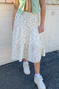Tiered Floral Skirt