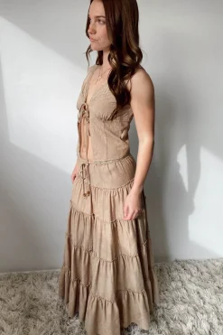Tiered Maxi Skirt