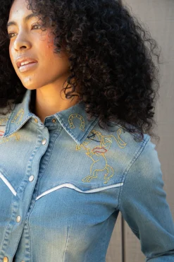 Western Embroidered Denim Jacket