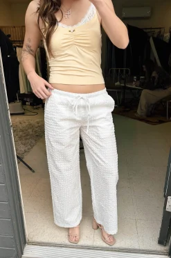 Wide Leg Pucker Pants