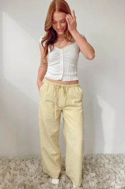 Wide Leg Pucker Pants