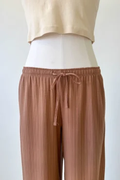 Wide Leg Ribbed Pants