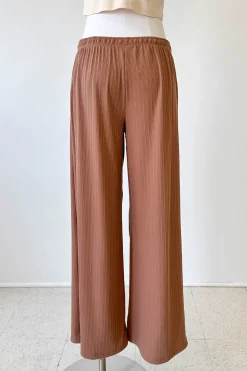 Wide Leg Ribbed Pants