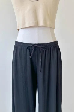 Wide Leg Ribbed Pants