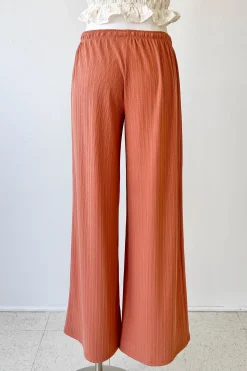 Wide Leg Ribbed Pants